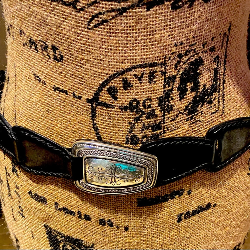 Brighton Leather belt with engraved silver buckle… perfect condition. Rare